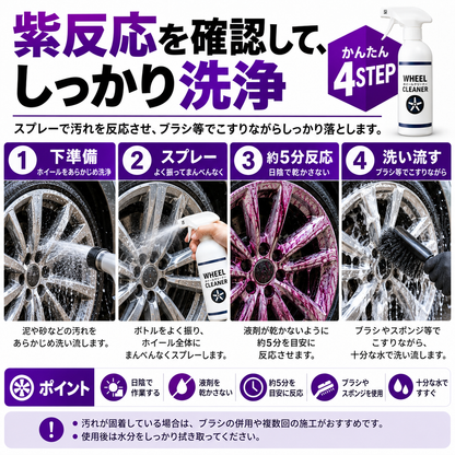 ホイールクリーナー 500ml｜鉄粉・ブレーキダスト対応 中性・ノーコンパウンド