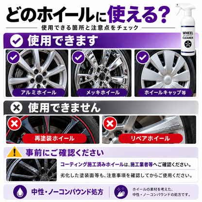 ホイールクリーナー 500ml｜鉄粉・ブレーキダスト対応 中性・ノーコンパウンド