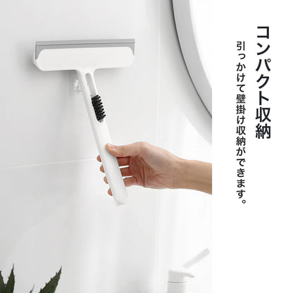 ガラスワイパー スクレーパー付き 掃除ブラシ