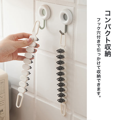 曲げ可能 隙間ブラシ U型ブラシ 柔らかい毛