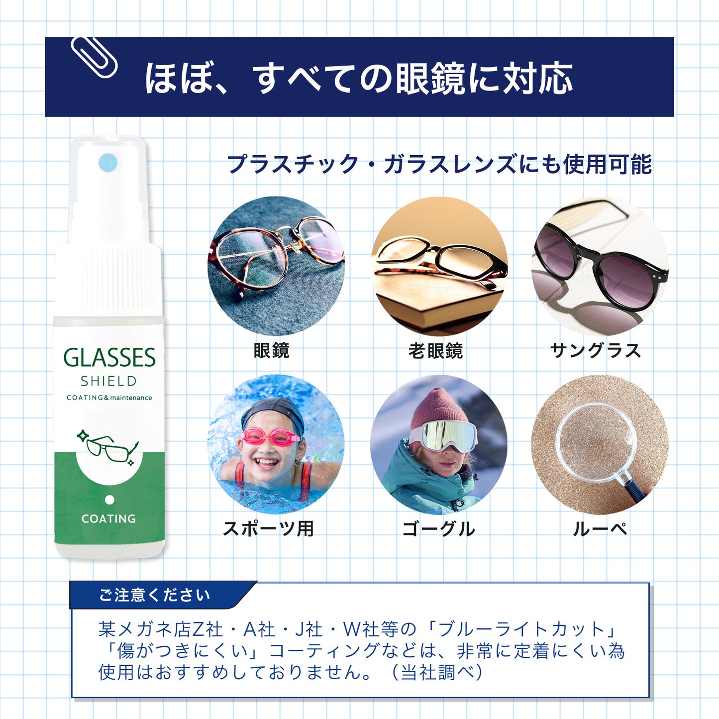 拭くだけで視界クリア メガネ用撥水・防汚コーティングスプレー 30ml 日本製