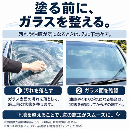 雨でも視界くっきり 車用ガラス撥水コーティング30ml 日本製 1年耐久 プロ仕様 超撥水