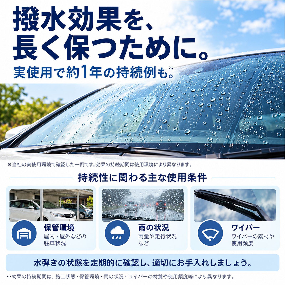 雨でも視界くっきり 車用ガラス撥水コーティング30ml 日本製 1年耐久 プロ仕様 超撥水