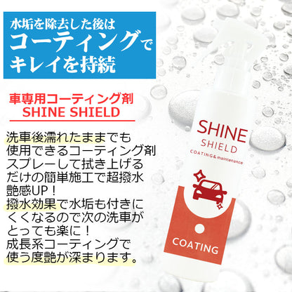 車用 水垢取り 傷消し クリーナー 200ml スプレー マイクロファイバークロス付き