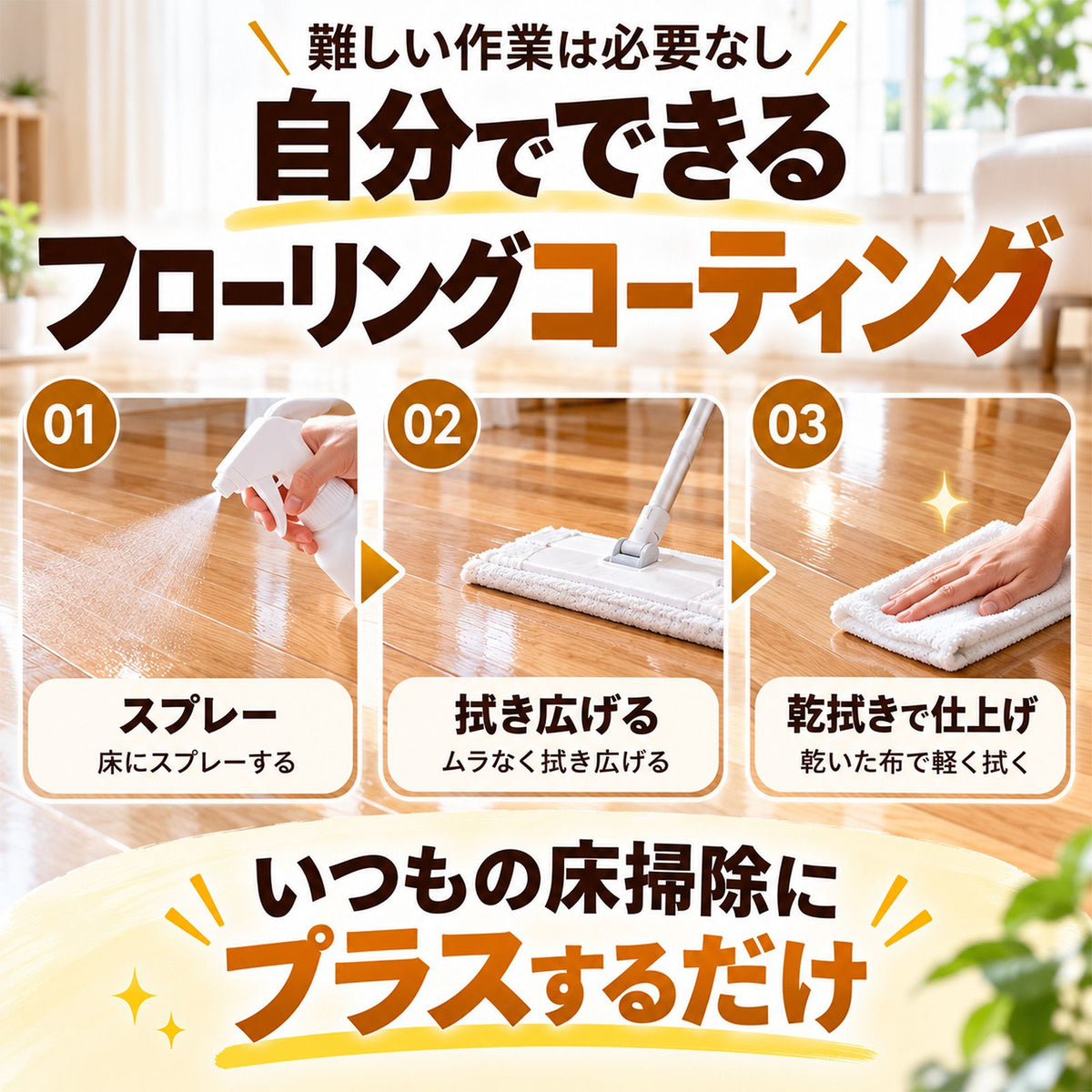 FLOORING SHIELD フローリング用ガラスコーティング剤500ml