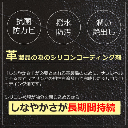 レザーケアセット 革クリーナー＆コーティング 日本製 本革 合皮対応 汚れ落とし 撥水 艶出し 初心者向け