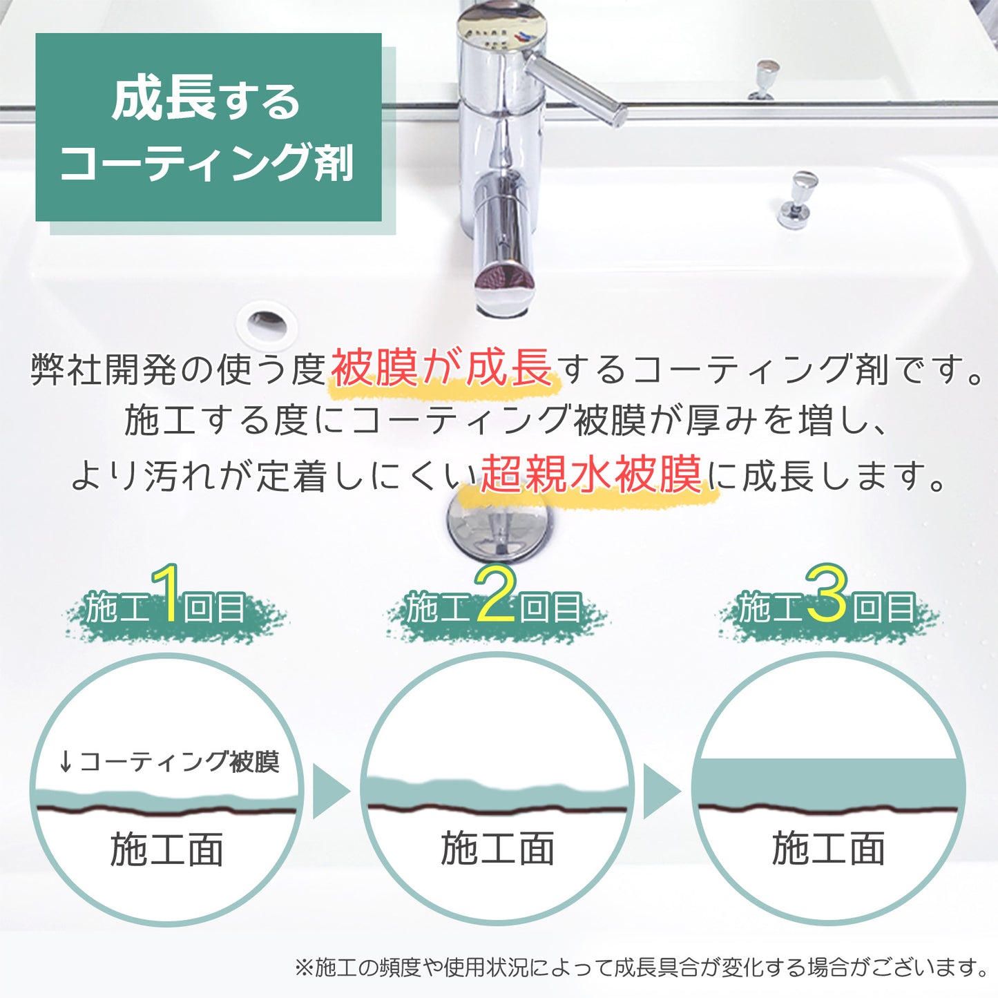 水垢を防いで掃除を楽にする親水コーティング剤300ml 水回り対応 日本製 クロス付き