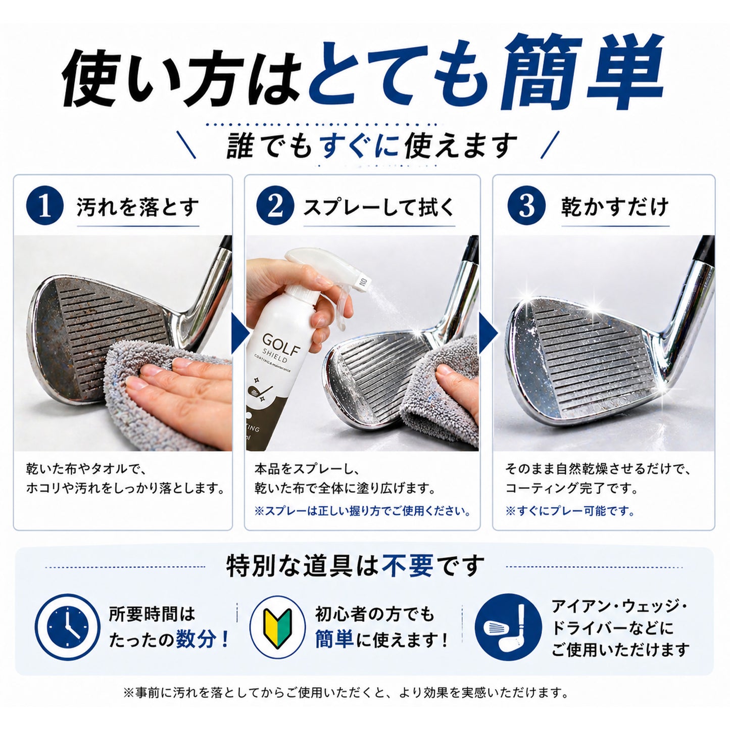ゴルフコンペ景品に喜ばれる実用派コーティングスプレー｜中間景品・順位賞に最適な簡単クラブケア用品