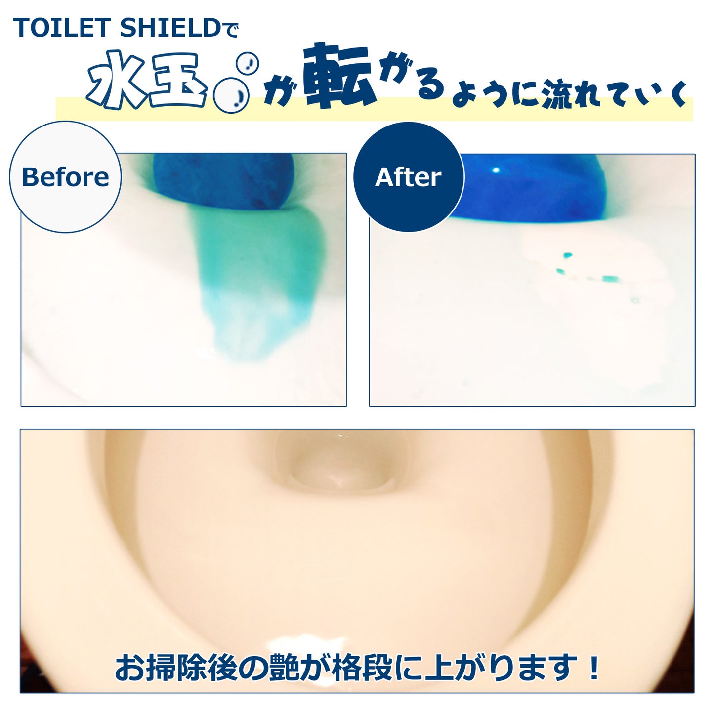 トイレの黒ずみ・菌を防ぐ 撥水コーティング 抗菌プラス 300ml 日本製 TOILET SHIELD