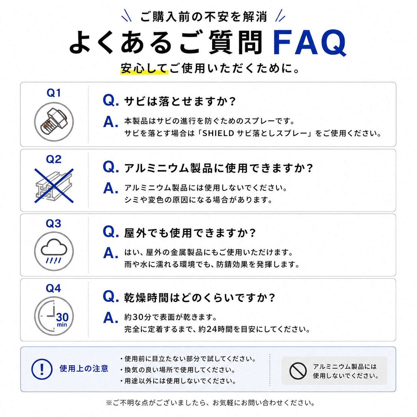 SHIELD 防錆スプレー 100ml 日本製 透明コーティング サビ再発防止・サビ予防 金属保護 速乾 屋外対応