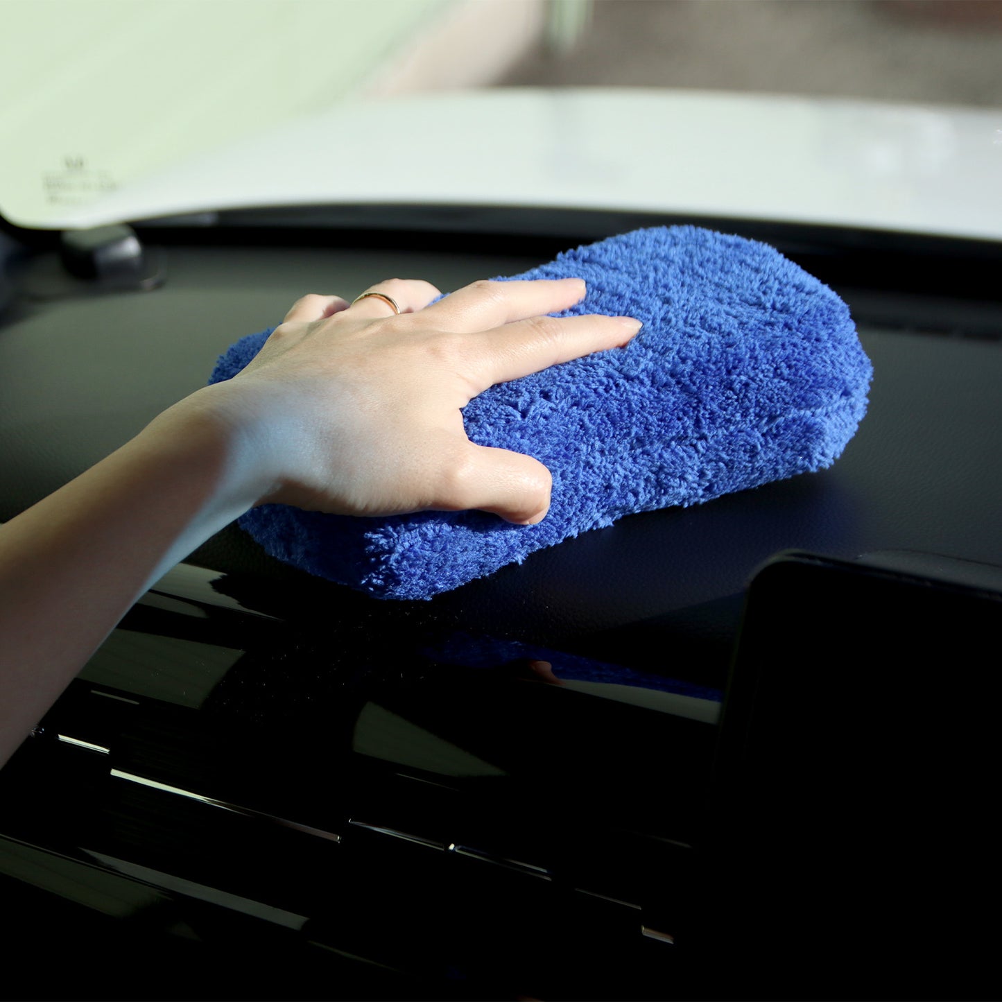 掃除用スポンジ 洗車対応 厚手5cm 傷防止 マイクロファイバー
