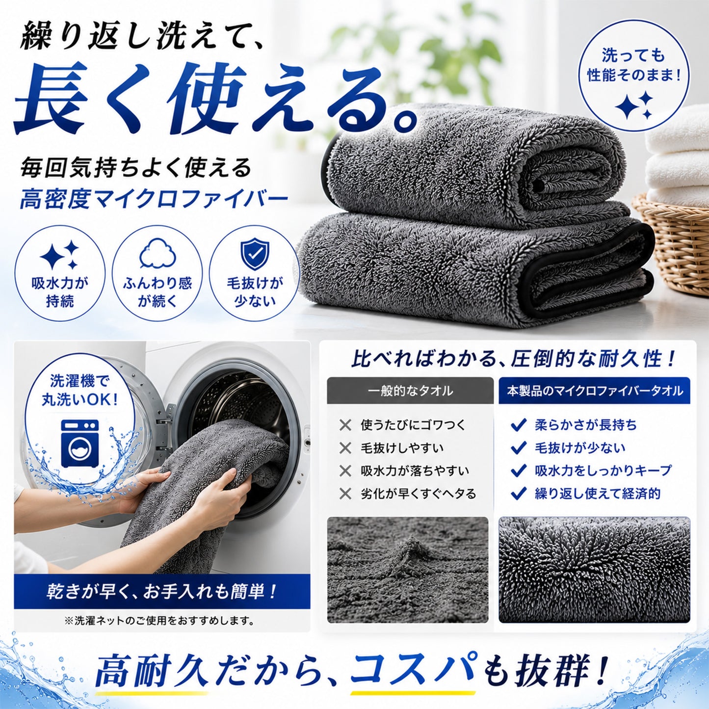 洗車タオル 超大判 60×160cm 超吸水 650GSM マイクロファイバークロス 一気拭き SUV ミニバン対応 ルーフ拭き上げ 時短 洗車クロス 傷防止