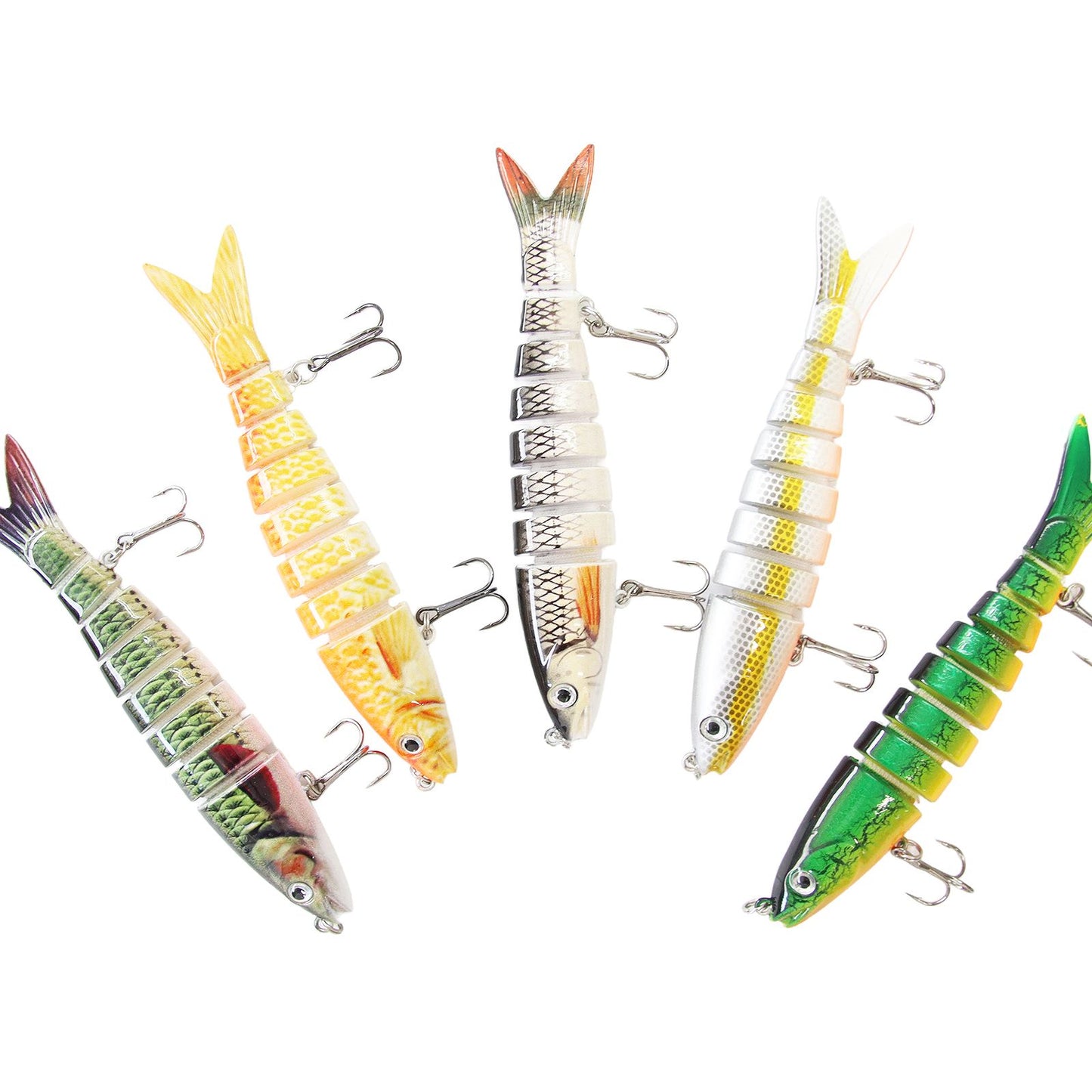 ジョイントルアー 5個セット 多関節で滑らかに泳ぐ スローシンキング 13.5cm 19g ケース付き