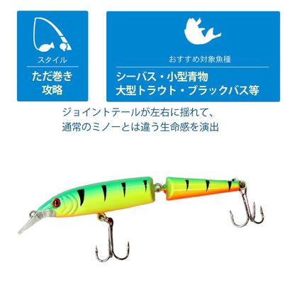 ジョイントミノー 5個セット ケース付き 10.5cm 9g 5カラー シーバス・バス対応ルアー