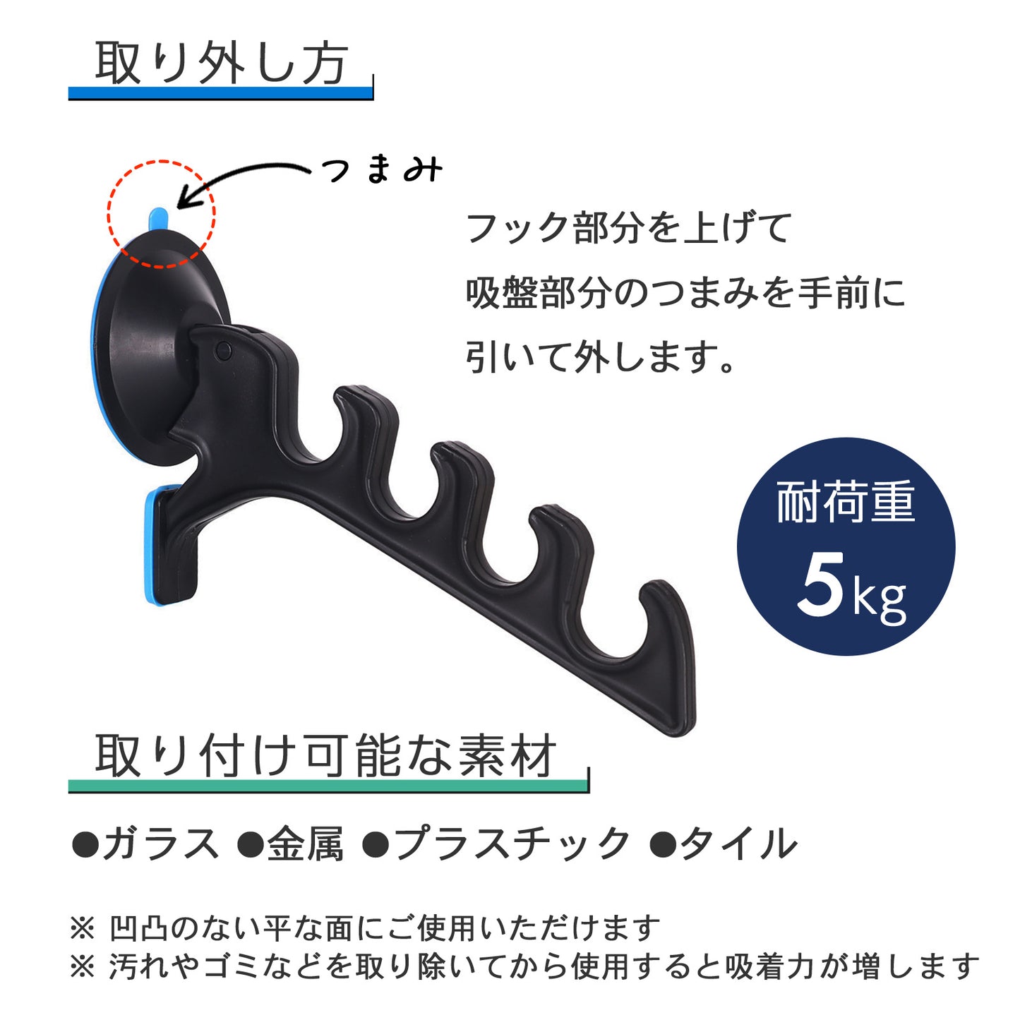 吸盤式で簡単固定 車載ロッドホルダー 釣竿収納 5kg耐荷重 軽自動車対応