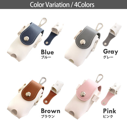 名入れで特別感 ゴルフボールケース２個収納 ＰＵレザー マグネット開閉 カラビナ＆ティー一体型 おしゃれギフト向け