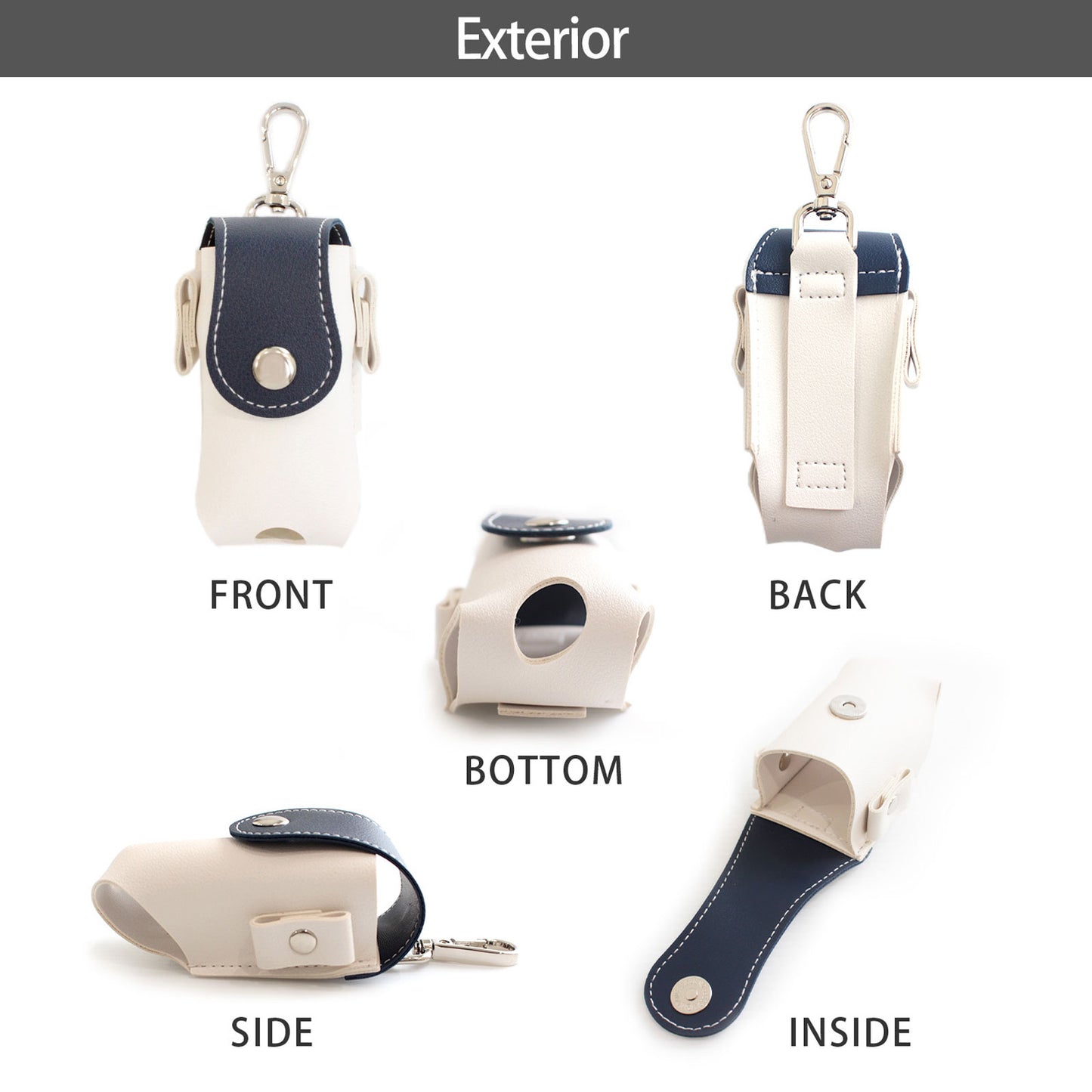 名入れで特別感 ゴルフボールケース２個収納 ＰＵレザー マグネット開閉 カラビナ＆ティー一体型 おしゃれギフト向け