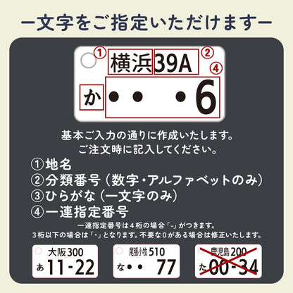 【発売記念期間限定価格】車 ナンバープレート キーホルダー アクリル オーダーメイド 名入れ 車番号 作成 プレート 再現 2mm 5mm 厚み選択 コーティング 指紋防止 高耐久 車キー 駐車場対策 ギフト プチギフト 選べる チェーン ナスカン