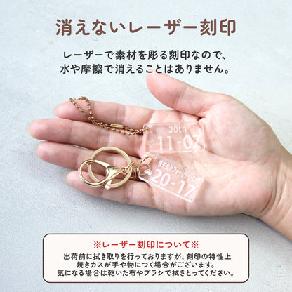 愛車のナンバープレート キーホルダー オーダーメイド｜5mm透明アクリル・レーザー刻印