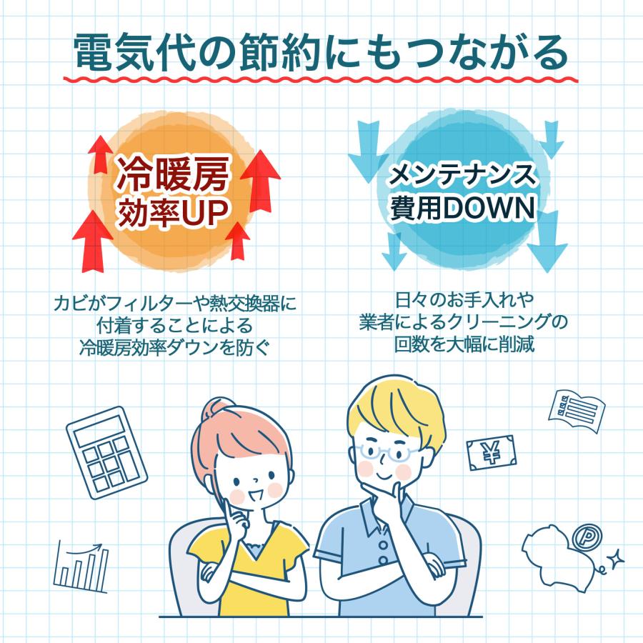 赤ちゃん安心 無香料 エアコン内部 防カビスプレー＆ブラシ 日本製 かんたん掃除セット 家庭用