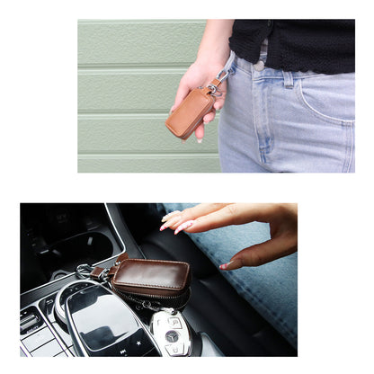 【名入れ無料】車好きが喜ぶ 本革スマートキーケース＆ナンバープレートキーホルダー ギフトセット 納車祝い メンズ レディース対応 コンパクト レザーキーケース