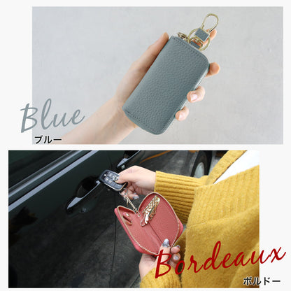 【名入れ無料】本革 6連キーケース スマートキー収納・カード収納・コンパクト・ギフト対応