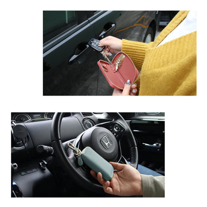 【名入れ無料】スマートキーケース 本革 ナンバープレート キーホルダー メンズ レディース 車 鍵 カード収納 スマートキー2個 納車祝い 父の日 ギフト