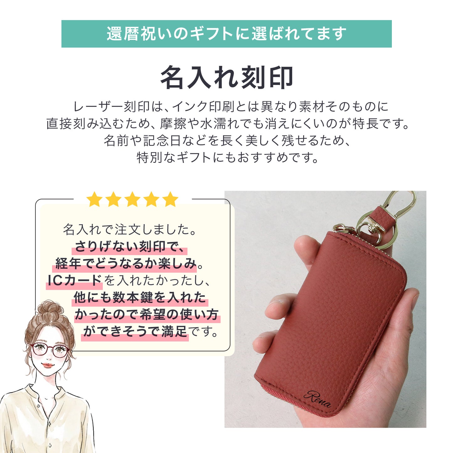還暦祝い 名入れ 感謝状プレート 本革キーケース ギフトセット 実用的 プレゼント 父 母 60歳 記念品 長寿祝い 古希 喜寿 傘寿 米寿