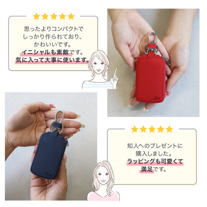 ギフト 名入れ無料 キーケース スマートキーケース 本革 メンズ キーポケット スマートキー対応 トップレザー ラウンドファスナー コンパクト 小さい カラビナ付き 車 鍵収納 キーカバー 納車祝い 実用的 プレゼント 男性 父親 夫 彼氏 誕生日 記念日 送料無料