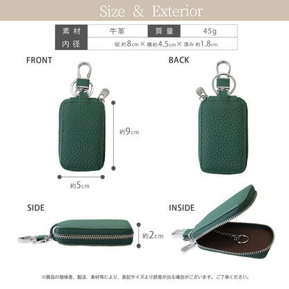 ギフト 名入れ無料 キーケース スマートキーケース 本革 メンズ キーポケット スマートキー対応 トップレザー ラウンドファスナー コンパクト 小さい カラビナ付き 車 鍵収納 キーカバー 納車祝い 実用的 プレゼント 男性 父親 夫 彼氏 誕生日 記念日 送料無料