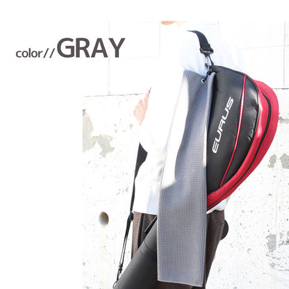 タオル ワッフルタオル カラビナ付き ロング 1枚 40cm×60