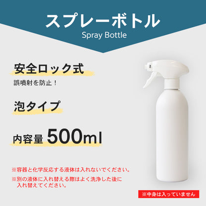 泡 スプレーボトル アルコール対応 詰め替えボトル 遮光タイプ 1本 500ml
